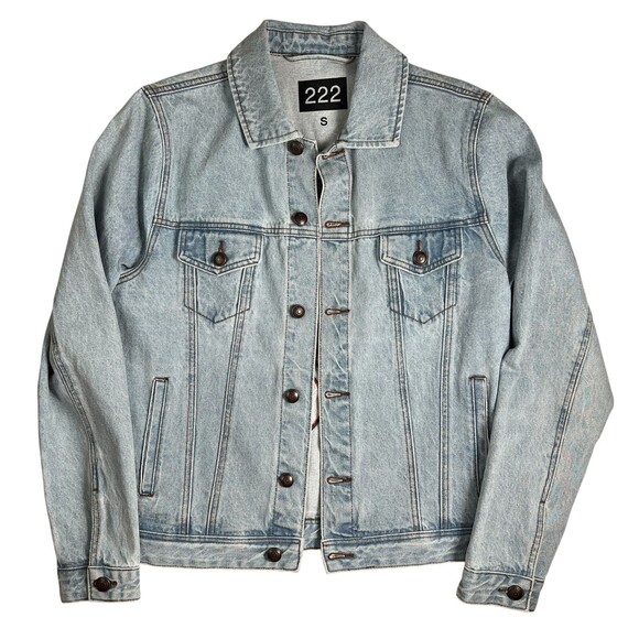 222 Maroon 5 Jean Jacket  Size S  Unisex  Concert Tour Merch  Embroidered Denim - Picture 2 of 9